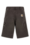 single knee bermuda shorts in heavy vintage effect dearborn cotton canvas