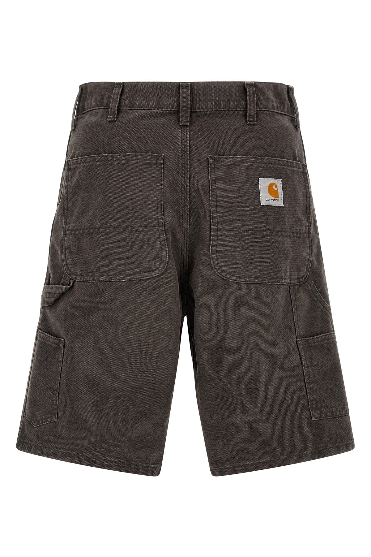 single knee bermuda shorts in heavy vintage effect dearborn cotton canvas
