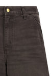 single knee bermuda shorts in heavy vintage effect dearborn cotton canvas
