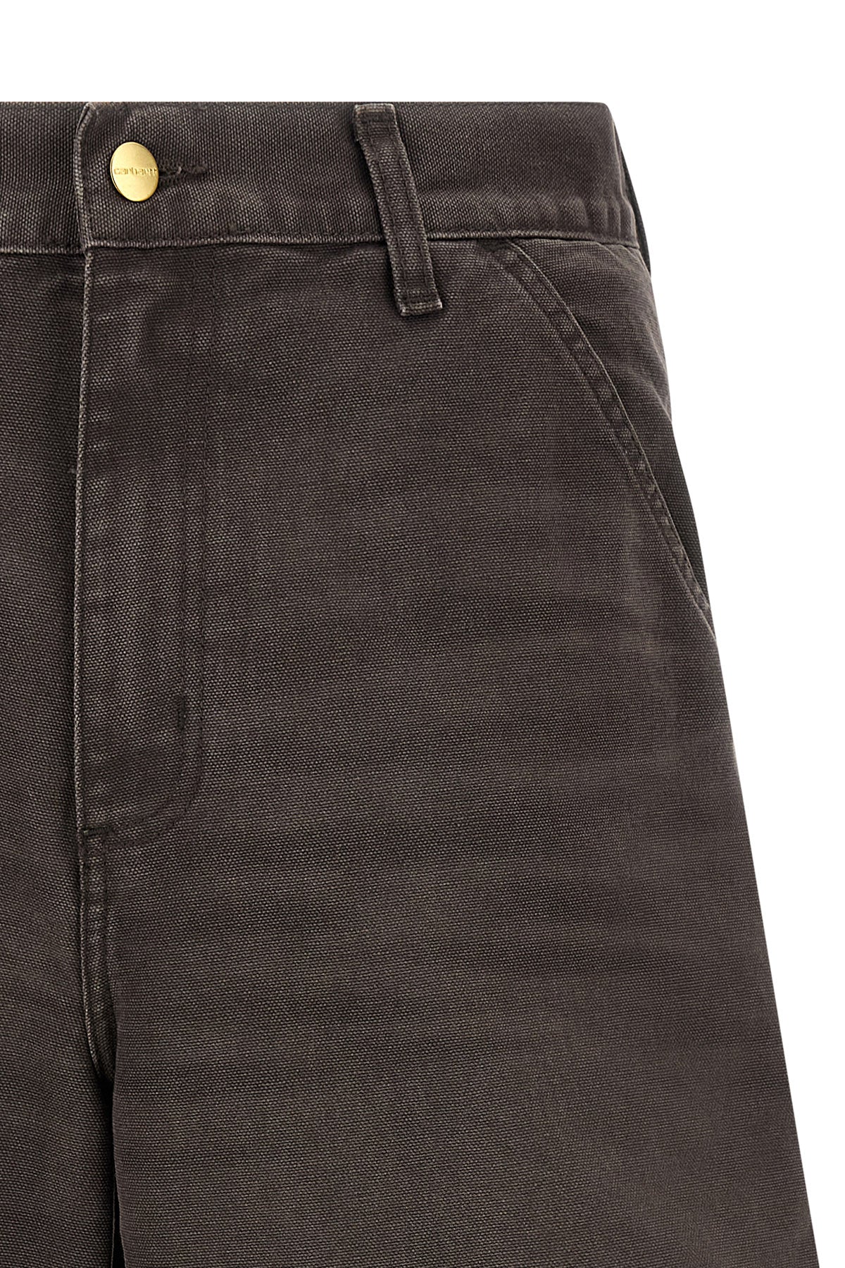 single knee bermuda shorts in heavy vintage effect dearborn cotton canvas