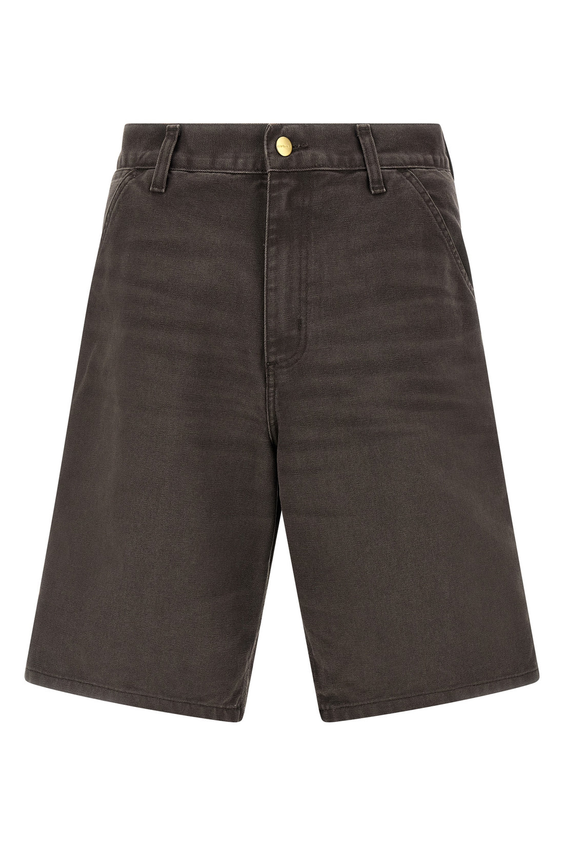 CARHARTT WIP 33 single knee bermuda shorts in heavy vintage effect dearborn cotton canvas