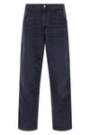 single knee trousers in heavy dearborn cotton canvas stone canvas wash