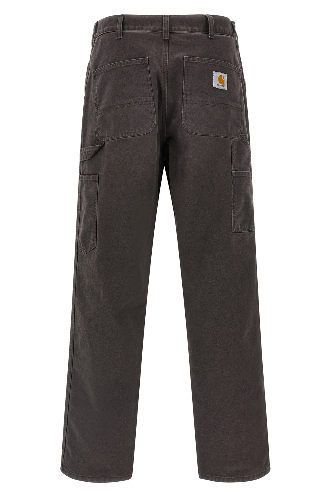 CARHARTT WIP 30 single knee trousers in heavy dearborn cotton canvas stone canvas wash
