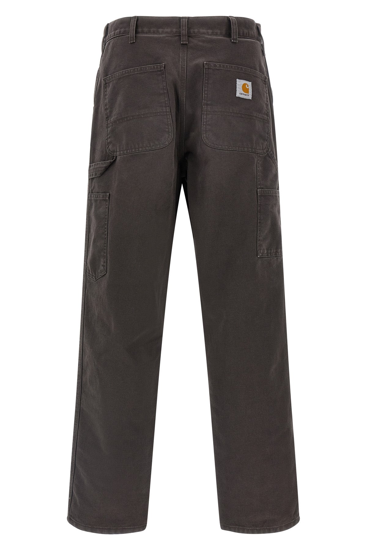 single knee trousers in heavy dearborn cotton canvas stone canvas wash