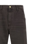 single knee trousers in heavy dearborn cotton canvas stone canvas wash