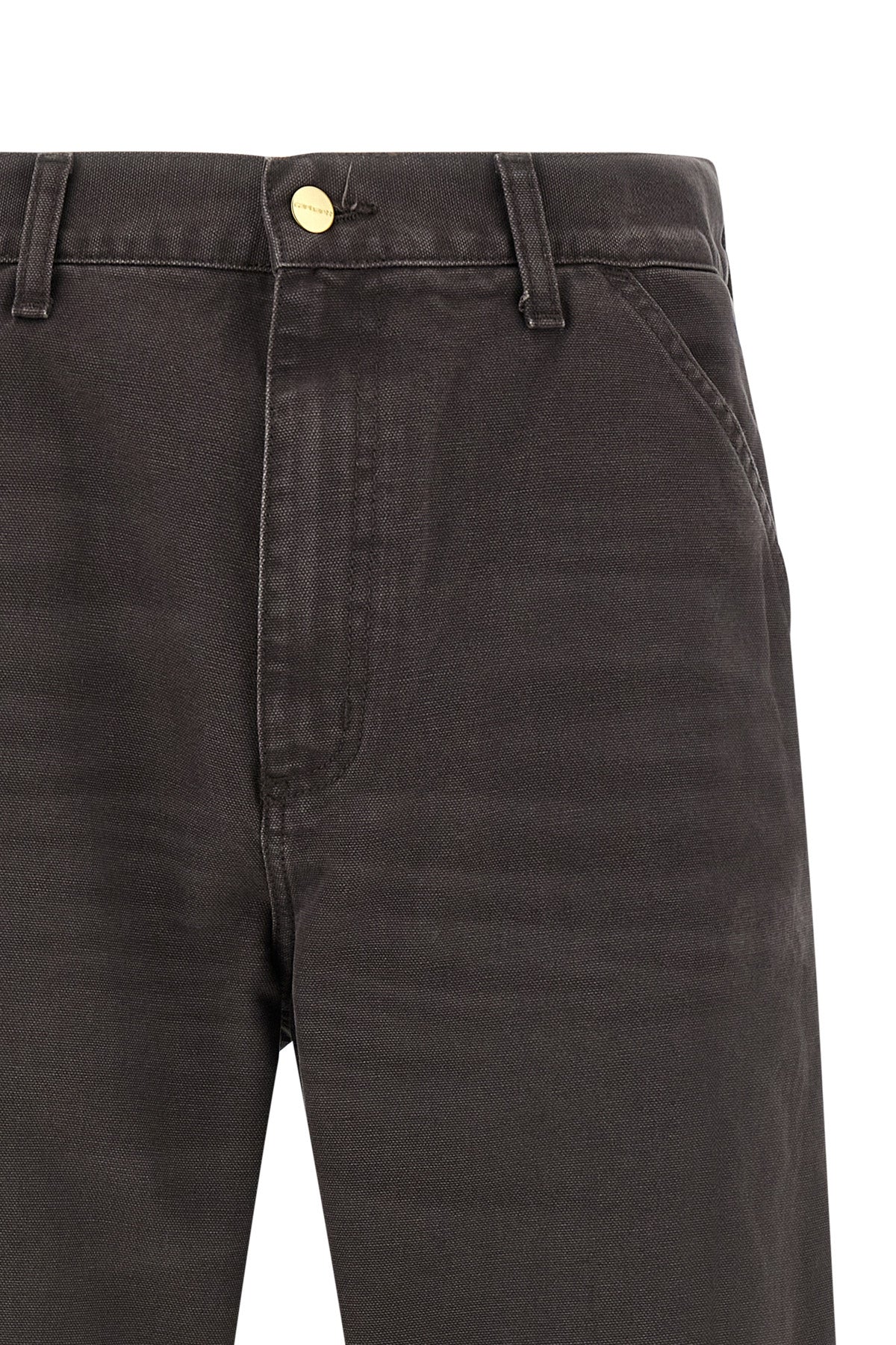 single knee trousers in heavy dearborn cotton canvas stone canvas wash