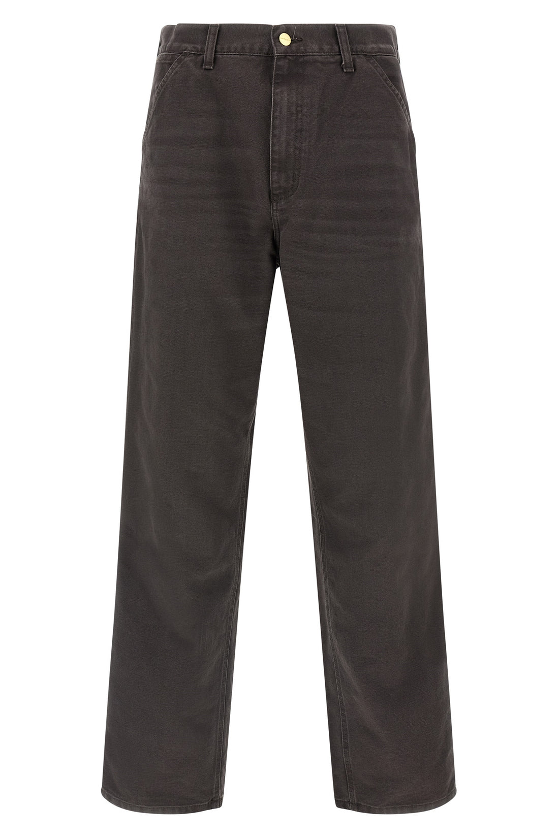 CARHARTT WIP 30 single knee trousers in heavy dearborn cotton canvas stone canvas wash