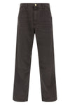 single knee trousers in heavy dearborn cotton canvas stone canvas wash