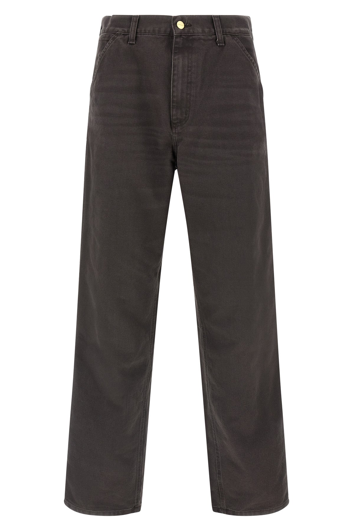 single knee trousers in heavy dearborn cotton canvas stone canvas wash