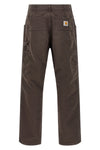 single knee trousers in heavy dearborn cotton canvas stone canvas wash