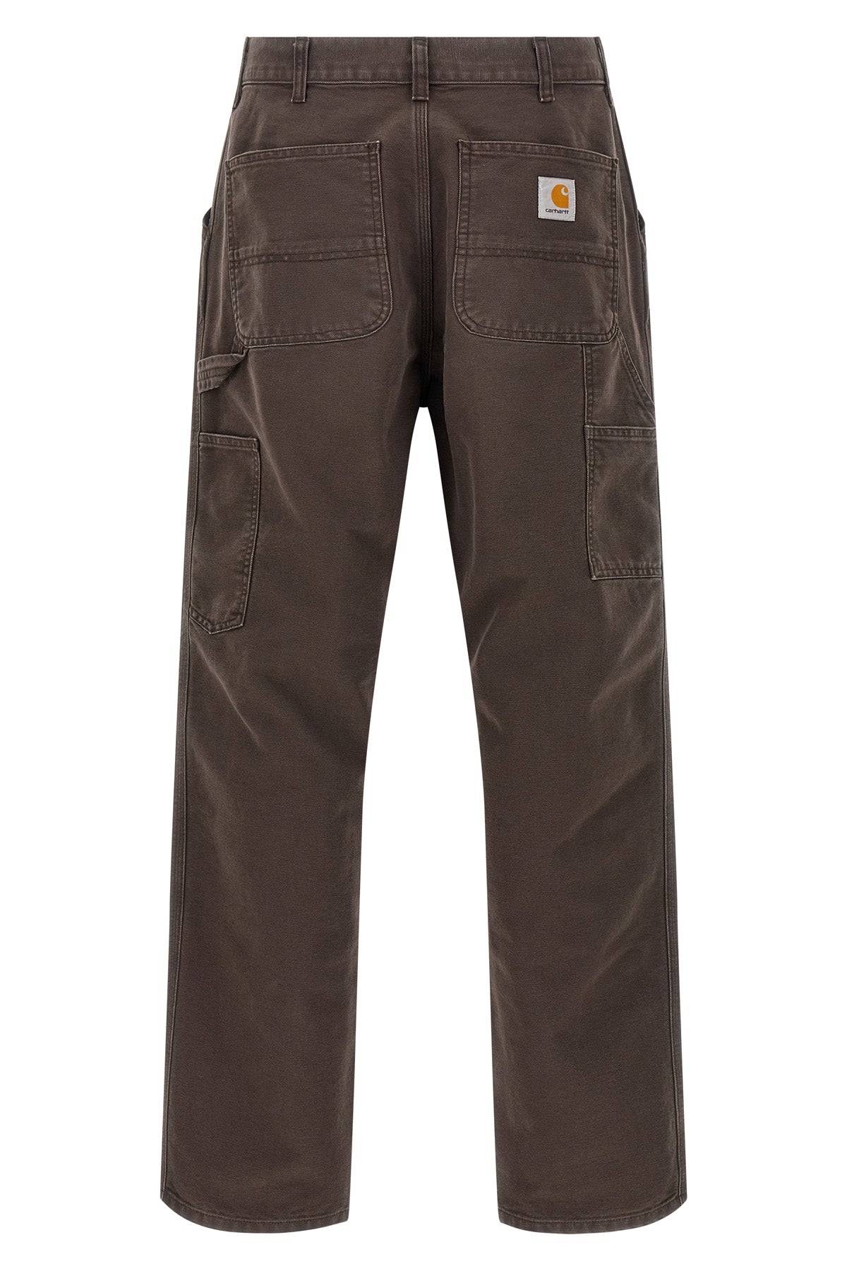 single knee trousers in heavy dearborn cotton canvas stone canvas wash