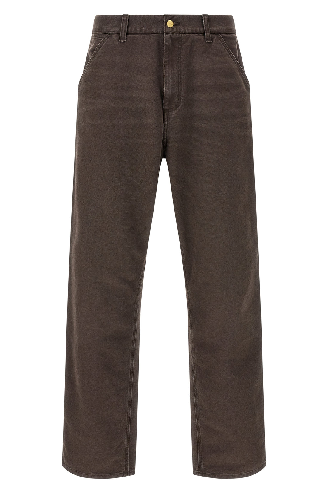 CARHARTT WIP 30 single knee trousers in heavy dearborn cotton canvas stone canvas wash