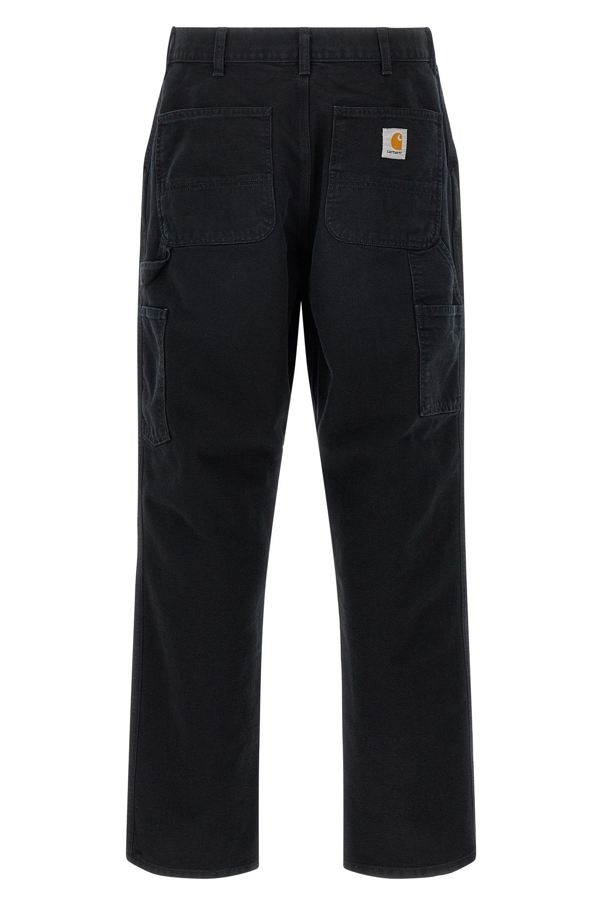 single knee trousers in heavy dearborn cotton canvas stone canvas wash