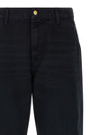 single knee trousers in heavy dearborn cotton canvas stone canvas wash