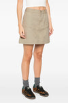 maeve double knee miniskirt in medium-weight cotton canvas subjected to washin