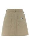 maeve double knee miniskirt in medium-weight cotton canvas subjected to washin