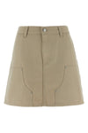 maeve double knee miniskirt in medium-weight cotton canvas subjected to washin