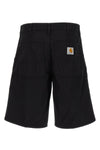 simple bermuda shorts in medium-weight polyester-cotton twill
