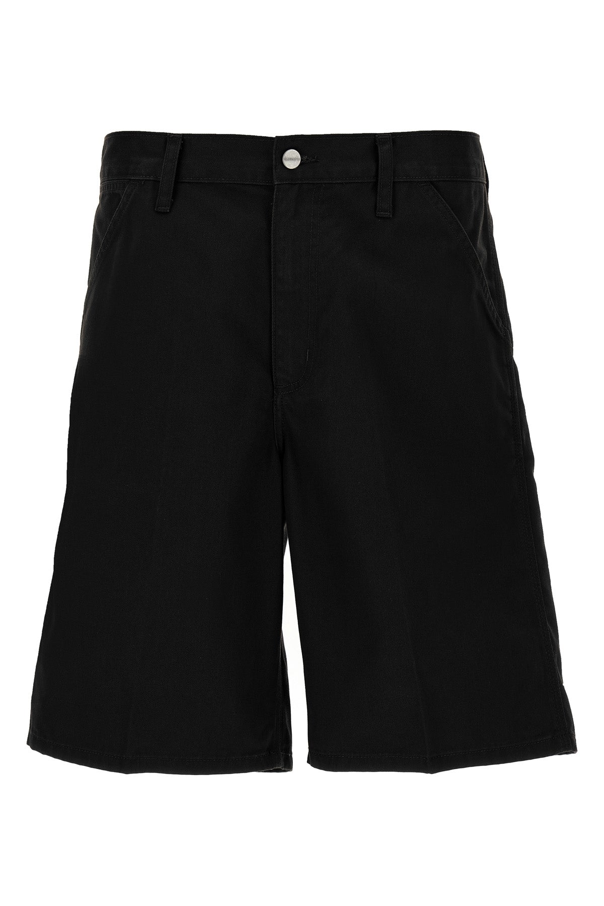 simple bermuda shorts in medium-weight polyester-cotton twill