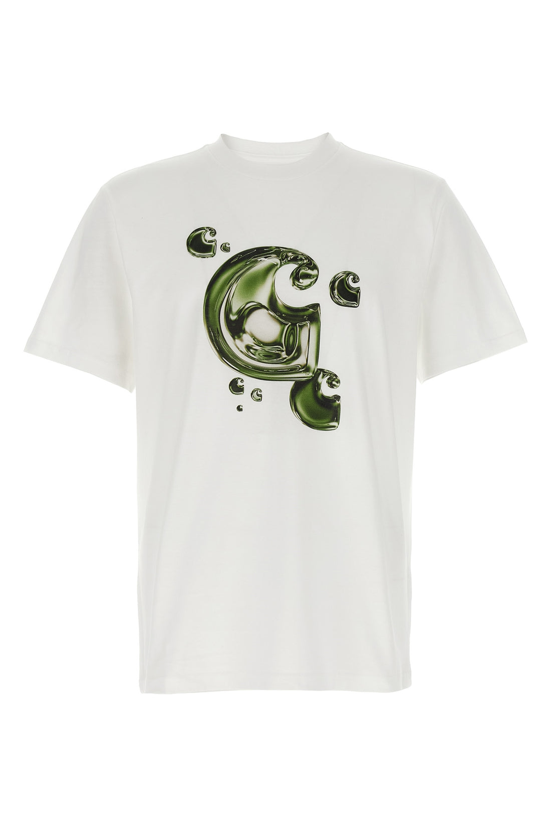 CARHARTT WIP M solar chrome c-logo t-shirt in lightweight cotton jersey