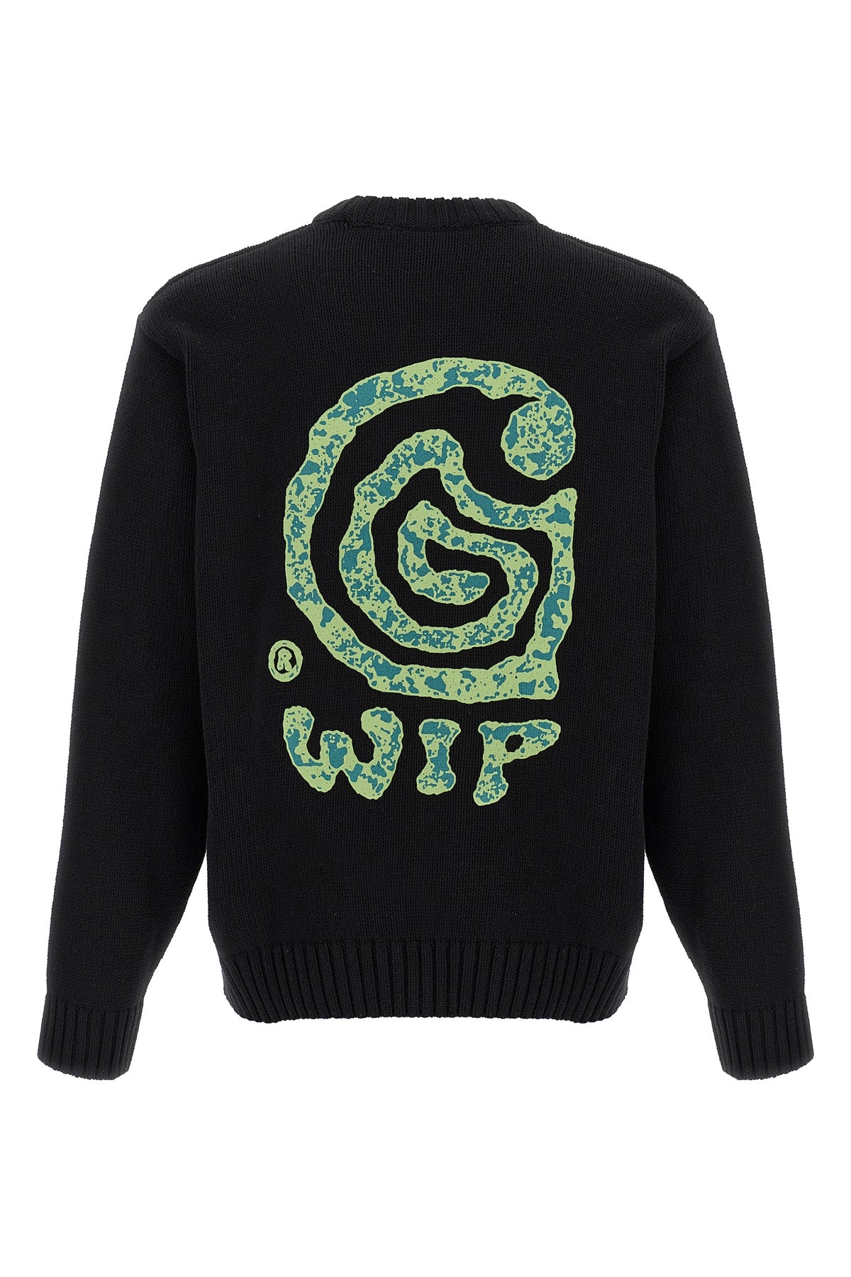 helix knitted cotton blend sweater