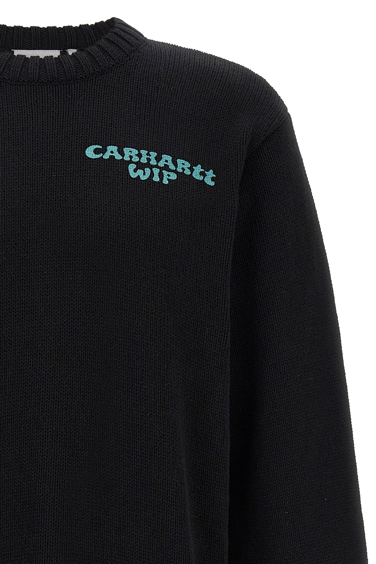 helix knitted cotton blend sweater