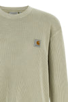 vista waffle heavy cotton waffle fabric t-shirt dyed on the front