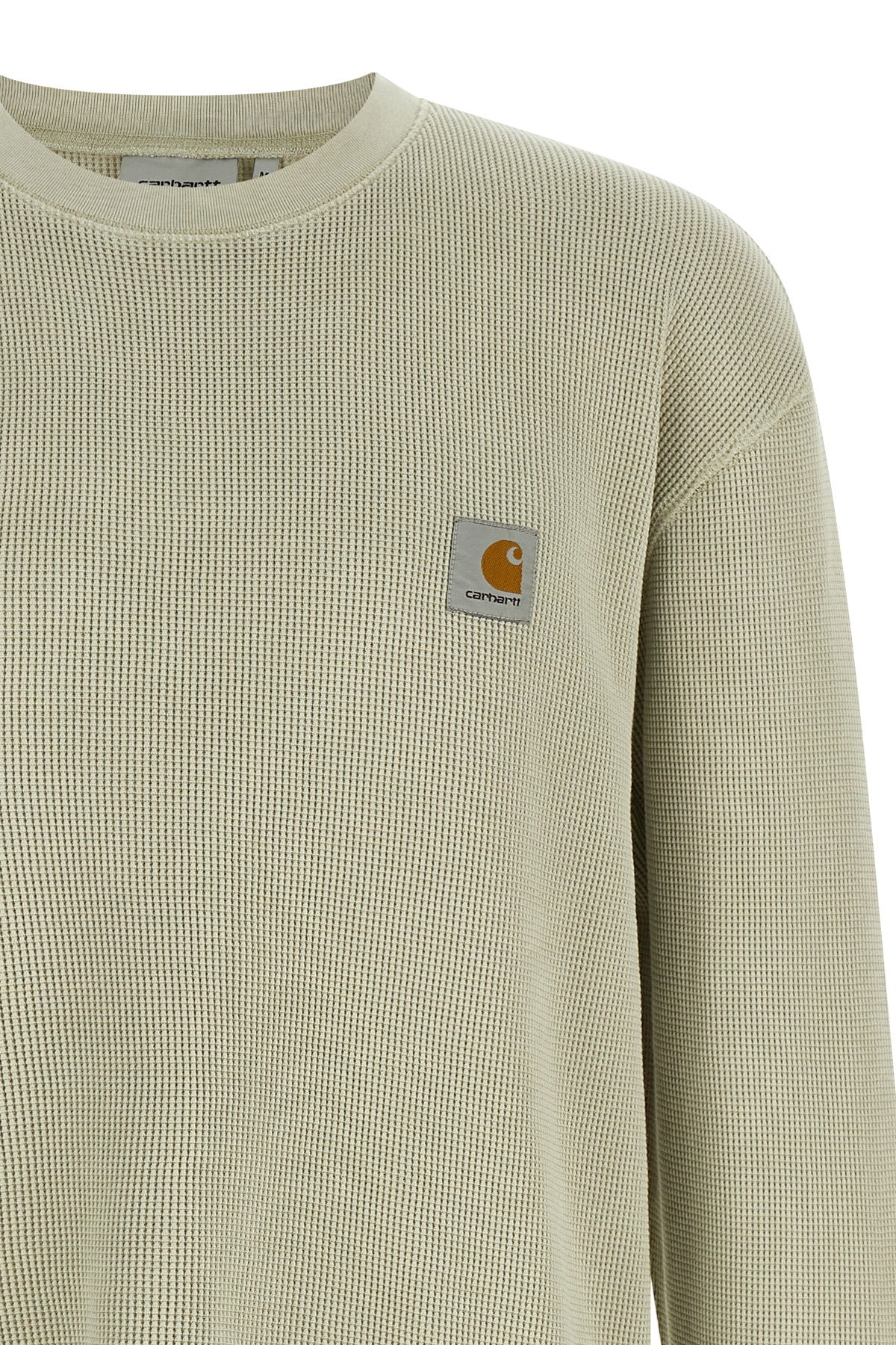 vista waffle heavy cotton waffle fabric t-shirt dyed on the front