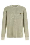 vista waffle heavy cotton waffle fabric t-shirt dyed on the front