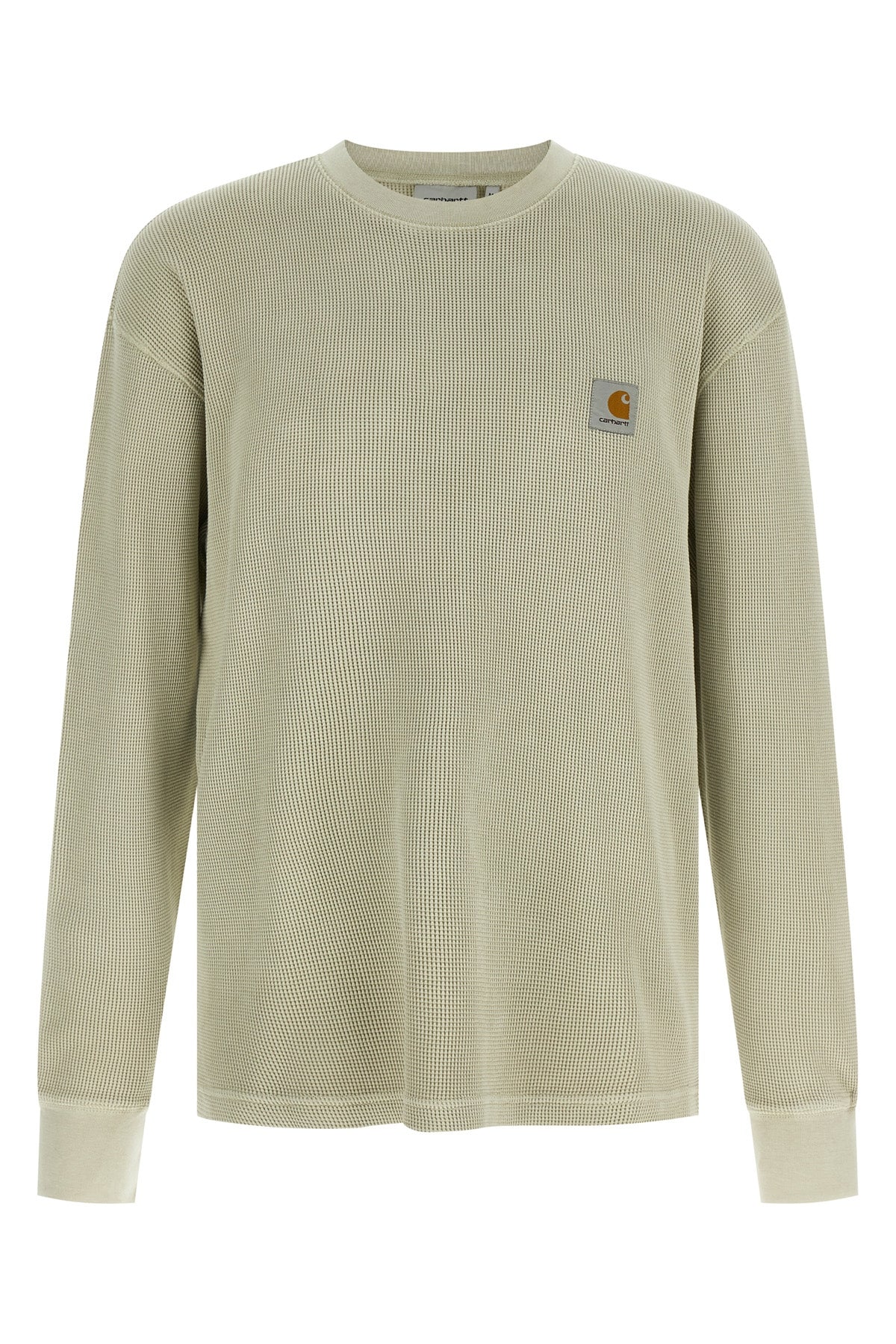 vista waffle heavy cotton waffle fabric t-shirt dyed on the front