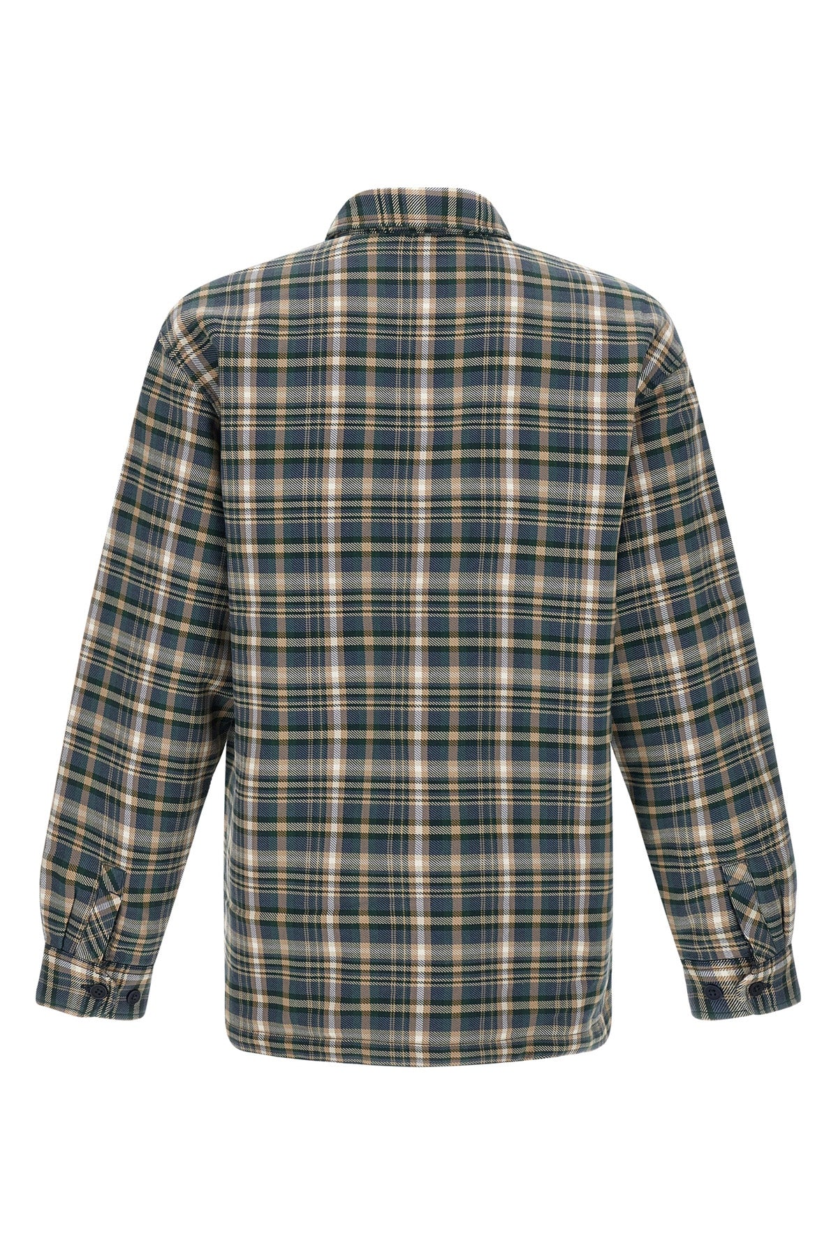 cronyn overshirt in medium-weight polyester-cotton twill dyed in patterned che