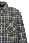 cronyn overshirt in medium-weight polyester-cotton twill dyed in patterned che