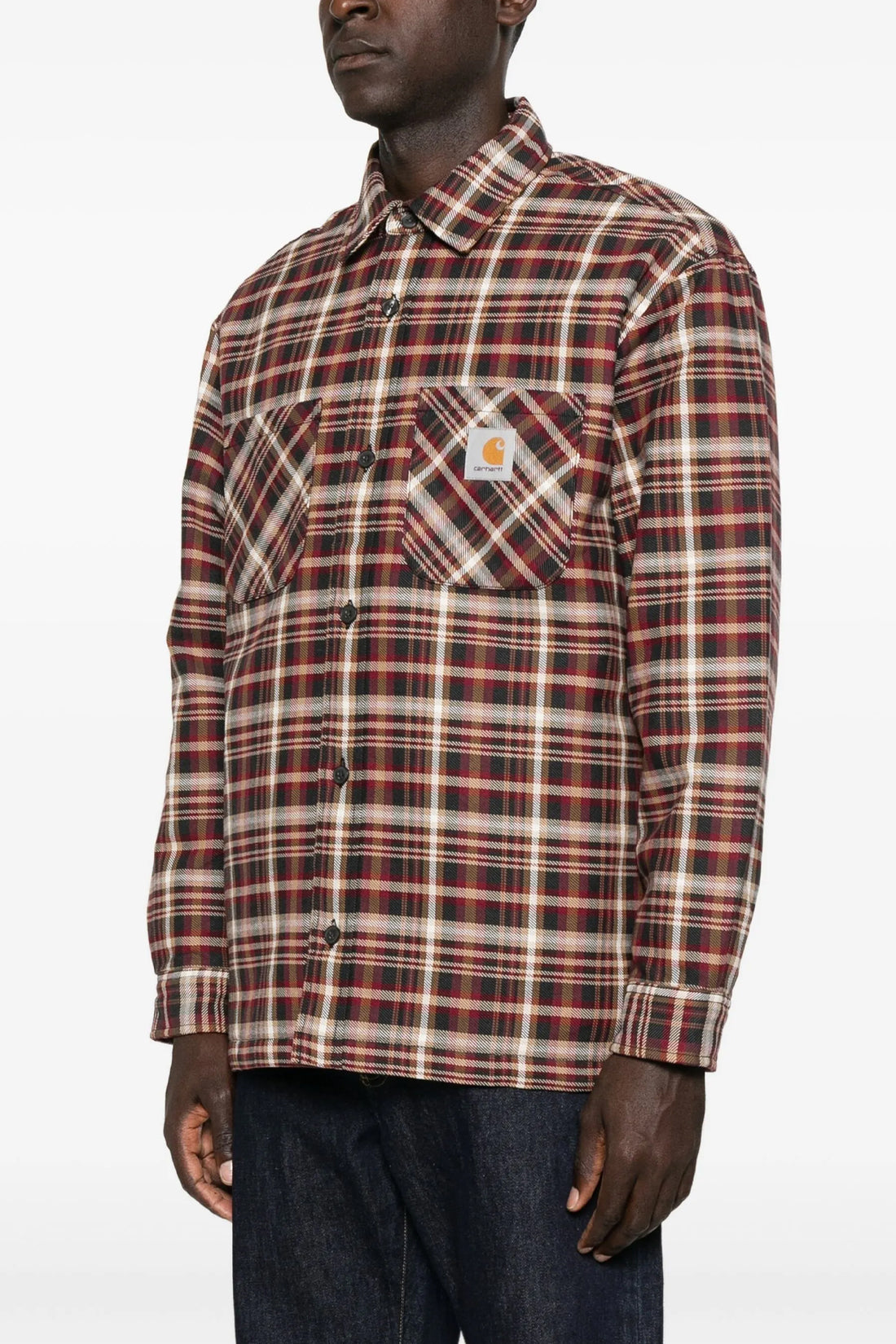 CARHARTT WIP L cronyn overshirt in medium-weight polyester-cotton twill dyed in patterned che