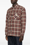 cronyn overshirt in medium-weight polyester-cotton twill dyed in patterned che