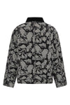 tapestry chore coat floral jacquard jacket in velvet jacquard