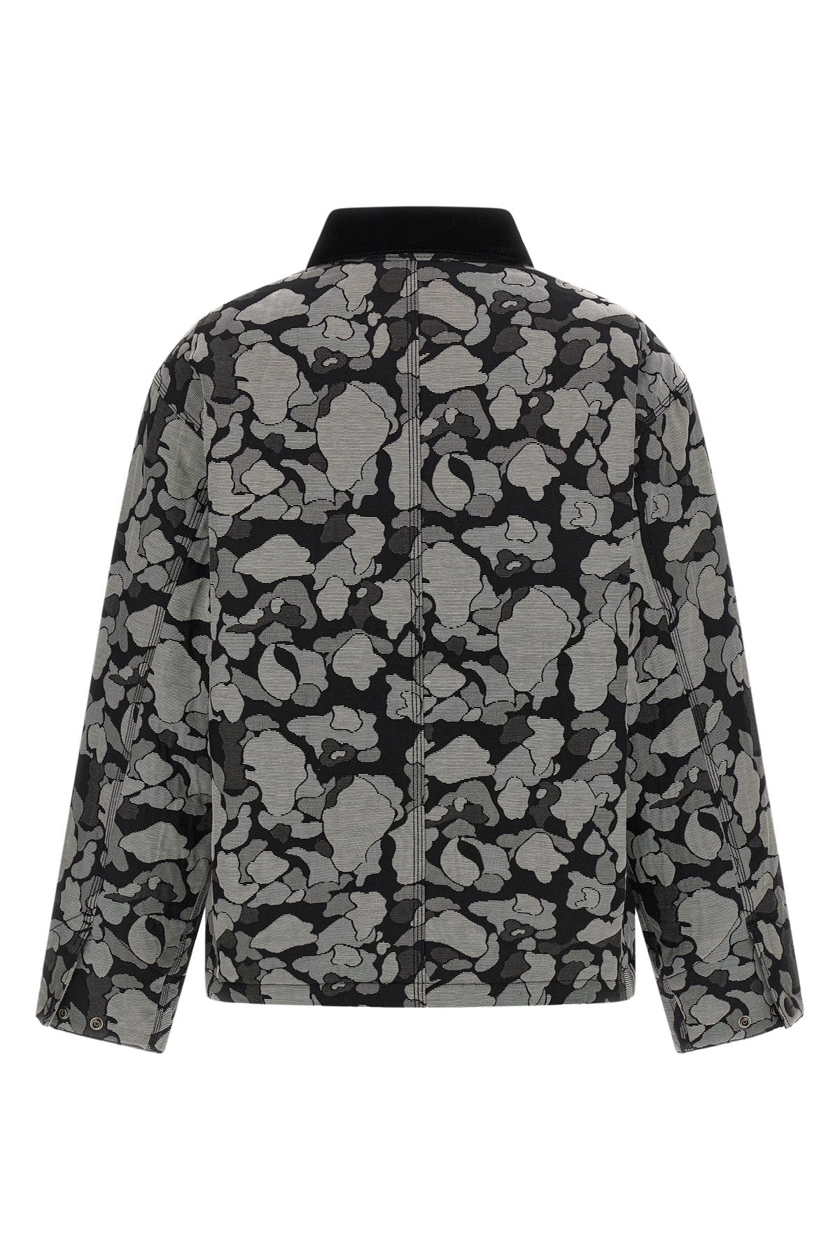tapestry chore coat floral jacquard jacket in velvet jacquard