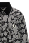 tapestry chore coat floral jacquard jacket in velvet jacquard