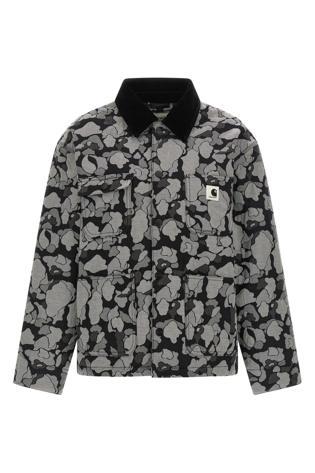 CARHARTT WIP XS tapestry chore coat floral jacquard jacket in velvet jacquard