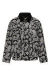 tapestry chore coat floral jacquard jacket in velvet jacquard