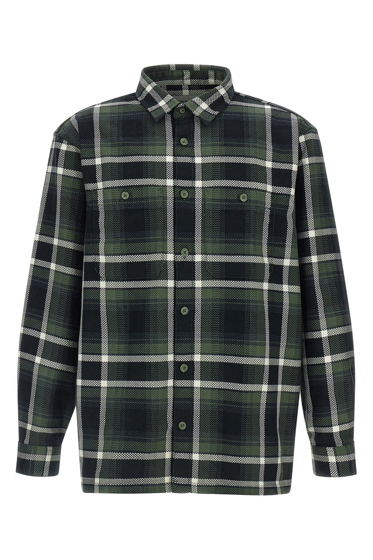 vaughn check made cotton jacquard shirt