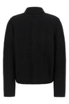 michigan sweater thick-weave ribbed wool blend cardigan