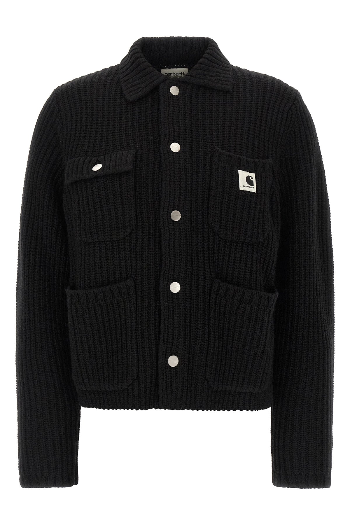 michigan sweater thick-weave ribbed wool blend cardigan
