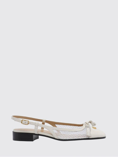 valet du roi leather and mesh nylon ballerina flats