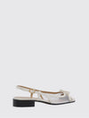 valet du roi leather and mesh nylon ballerina flats