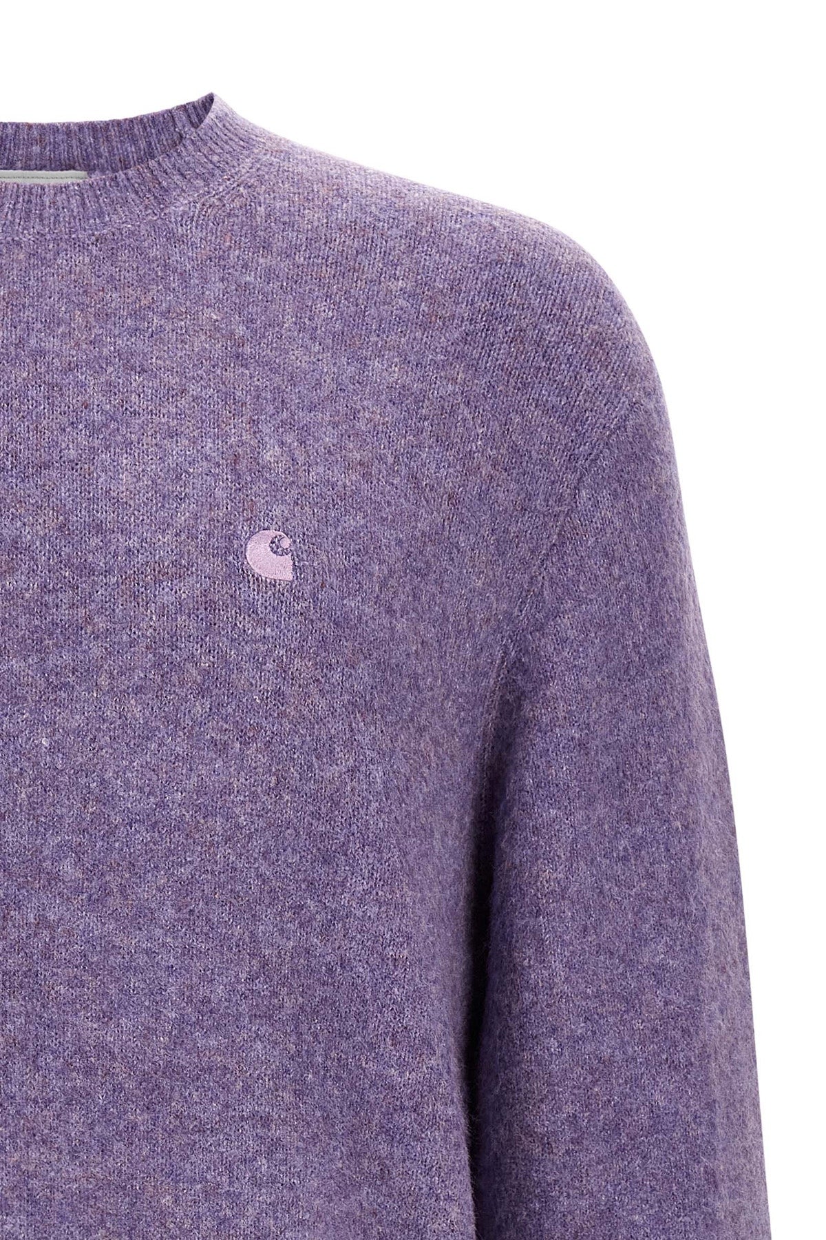 curtis sweater in mélange wool yarn blend