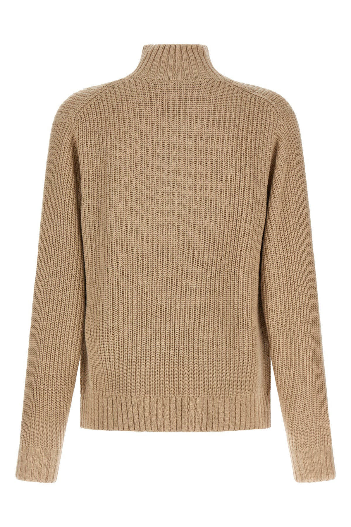 detroit half zip wool blend sweater