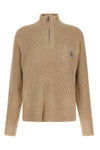 detroit half zip wool blend sweater