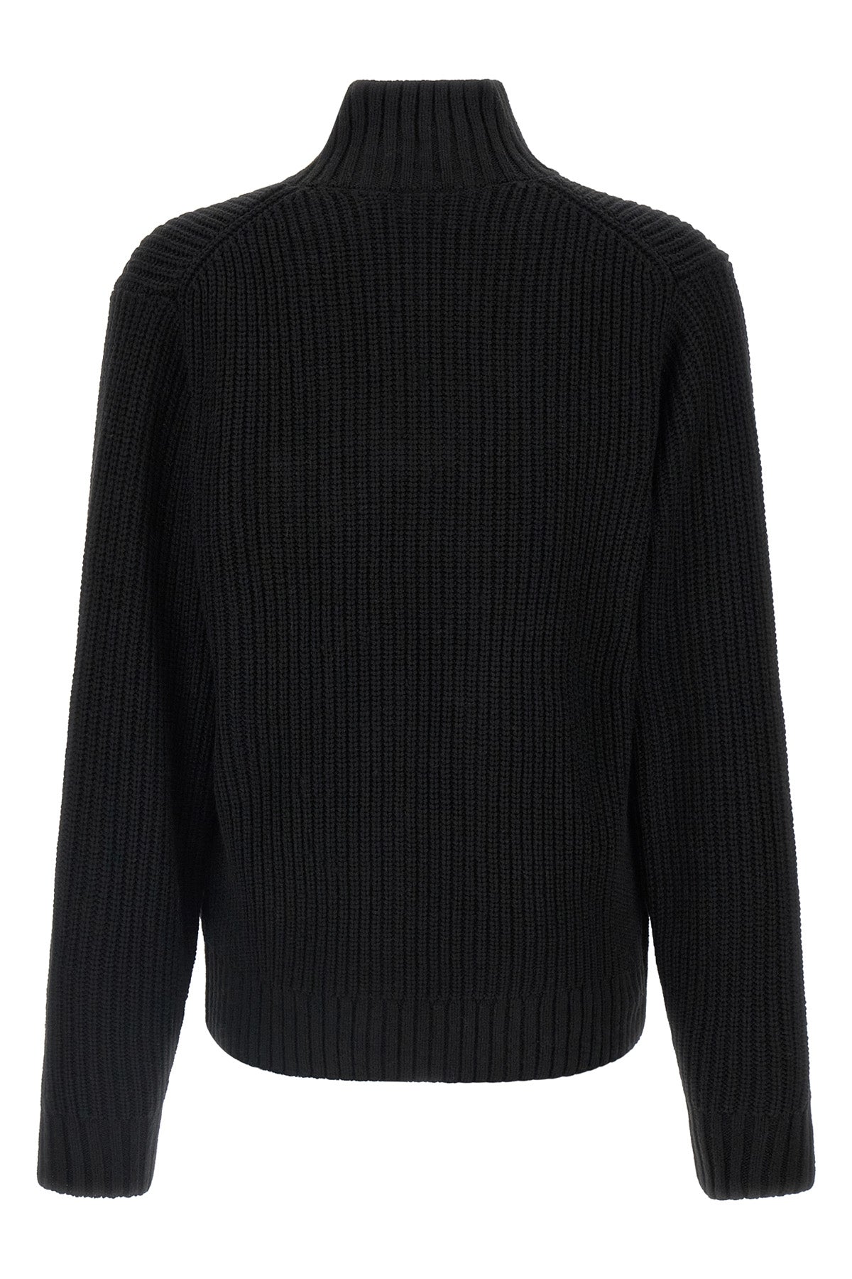 detroit half zip wool blend sweater