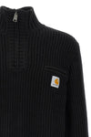 detroit half zip wool blend sweater