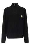 detroit half zip wool blend sweater